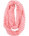 Soft Chevron Sheer Infinity Scarf in Contrasting Colors