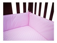 American Baby Company 100% Cotton Percale Portable/Mini Crib Bumper, Pink