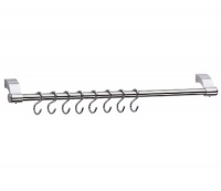 Kuchenprofi Stainless Steel Chrome Plated 24-Inch Utensil Rack and Hooks