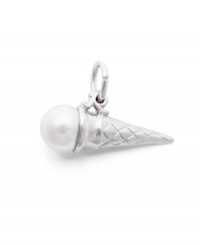 Add this tasteful treat to your favorite necklace or charm bracelet to sweeten up your style. Rembrandt's petite ice cream cone charm is crafted in sterling silver. Approximate drop: 1 inch.