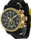 Invicta Men's 14185 S1 Rally Chronograph Black Dial Black Silicone Watch