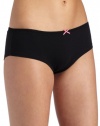 Betsey Johnson Women's Cotton Stretch with Lace Boyshort Panty