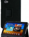 HHI Samsung Galaxy Tab 7.0 Plus P6200 Case UrbanFlip Series with Viewing Stand - Black (Also Fits Galaxy Tab 2 7.0)(Package include a HandHelditems Sketch Stylus Pen)