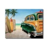 Retro Auto - Beach Woody Tin Sign 16W x 12.5H , 16x13