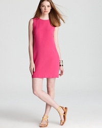 Trend-right and terrifically chic, this hot pink Vince dress marries bold color with a '50s-inspired silhouette for a standout look you can work any hour, any day. A back exposed zip lends a modern twist for new-season edge.