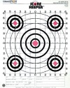 Champion Score Keeper Fluorescent Orange Bull 100-yard Sight-In Rifle Target (Pack of 12)