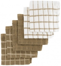 Ritz Terry Cotton Dish Cloths, Mocha, 6-Pack