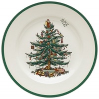 Spode Christmas Tree 10-1/2-Inch Dinner Plates, Set of 4