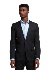 Hugo Boss Slim Suit-Separate Jacket 42 Long Sportcoat Black Stripes Astro