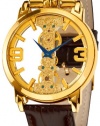 Stuhrling Original Men's 165E.3335K31 Classic Winchester Spire Mechanical Skeleton Gold Tone Watch