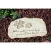 Evergreen Enterprises Dog Paw Print Devotion Garden Stone