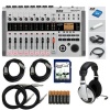 Zoom R24 Multitrack Recorder/Interface/Controller/Sampler Bundle with Headphones, Instrument Cable, XLR Cable, 16GB SD Card, and AA Batteries