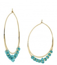 Michael Kors Whisper Hoop Earrings, Turquoise MKJ2725