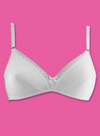 100% Cotton Lined 2-Pack Wire Free White/White 34A