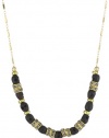 Vanessa Mooney Rhinestone Black Skull Necklace