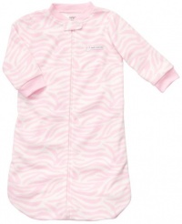 Carter's Sleeping Bag - White Pink Zebra Print Label-One Size