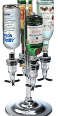 Global Decor 170 Rotating 4 Bottle 1-1/2-Ounce Drink Dispenser