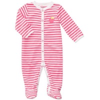 Carter's Girls Terry Footie with Turn Me Around Applique- Newborn