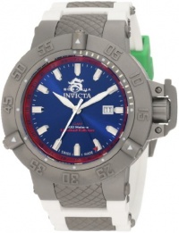 Invicta Men's 1586 Subaqua Noma III Blue Dial White Polyurethane Watch