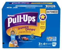 Pull-Ups Learning Designs Training Pants for Boys, Giga Pack, Size 3T-4T, 62 Count