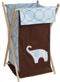 Carter's Blue Elephant Hamper, Blue/Choc, 17  X 16 X 27