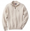 Ralph Lauren CHAPS Mens 1/4 Zip Cotton Knit Sweater XXL 50-52 Off White Cream