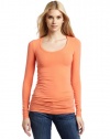 Splendid Women's Shrunken Stretch Long Sleeve Top