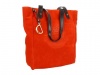 Ralph Lauren Putnum Suede N/S Tote in Orange/Chestnut