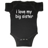 So Relative! I Love My Big Sister (White Text) Baby Bodysuit