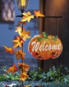 Welcome Pumpkin Sign & Solar Lantern By Collections Etc