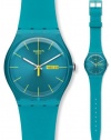 Swatch Men's SUOL700 Quartz Turquoise Dial Measures Seconds Plastic Watch