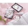 Love Story Silver-Finish Heart-Shaped Bookmark with Elegant Silk Tassel