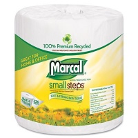 Marcal Small Steps 100% Premium Recycled 2-Ply Embossed Toilet Tissue, 48 Rolls/Carton (6079)