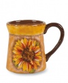 Clay Art Tuscan Sunflower Mug, Set of 4