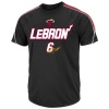 NBA Mens Miami Heat Lebron James Elevate The Game Short Sleeve Crew Neck Synthetic Tee By Majestic