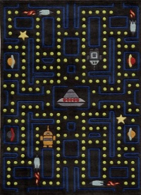 Area Rug 2x3 Rectangle Kids Arcade Black Color - Momeni Lil Mo Whimsy Rug from RugPal