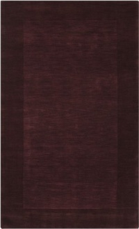 Area Rug 2x3 Rectangle Solid/Striped Maroon Color - Surya Mystique Rug from RugPal