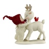 Department 56 Snowbabies Classics She Kissed a Reindeer Figurine, 1.77-Inch