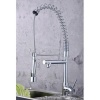 LightInTheBox Single Handle Pull Down Pre-rinse Spring Kitchen Faucet with Two Swivel Spouts, Chrome