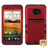 MYBAT HTCEVO4GLHPCTUFFSO006NP Premium TUFF Case for HTC EVO 4G LTE - 1 Pack - Retail Packaging - Titanium Red/Black