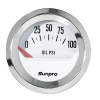 Sunpro CP8202 StyleLine Electrical Oil Pressure Gauge - White Dial