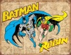 Batman and Robin Weathered Panels Distressed Retro Vintage Tin Sign