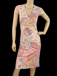 Etro Dress - Pink Paisley Print Viscose Dress It38 MINT