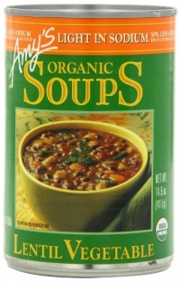 Amy's Organic Lentil Vegetable Low Salt Soup, 14.5-Ounce Cans (Pack of 12)