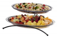 CreativeWare 2-Tier Buffet Server, Includes 1 Small and 1 Larger Platter