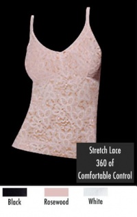 Bali Lace 'N Smooth Camisole Slimmer, M-White