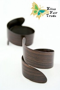 Handmade Wooden Curl Napkin Rings from Mozambique - Set of 6 - Fair Trade