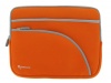 rooCASE Neoprene Netbook Sleeve Case Cover for Toshiba NB505-N508OR 10.1-Inch Netbook Orange (Invisible Zipper Triple-Pocket - Orange)