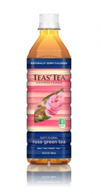 Teas' Tea Rose Green Unsweetened Tea, 16.9-Ounce Bottles (Pack of 12)