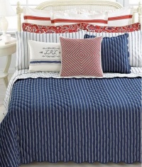 Lauren Ralph Lauren MARTINE Blue & Cream QUILT FULL/QUEEN